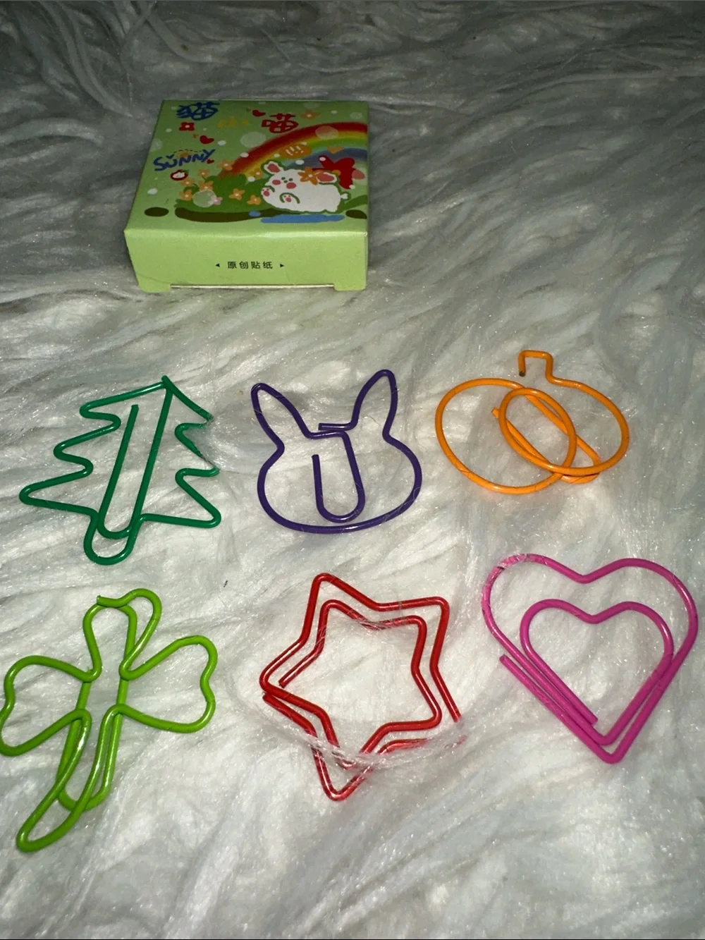 Cute Assorted Shape Paper Clips - Colorful Set